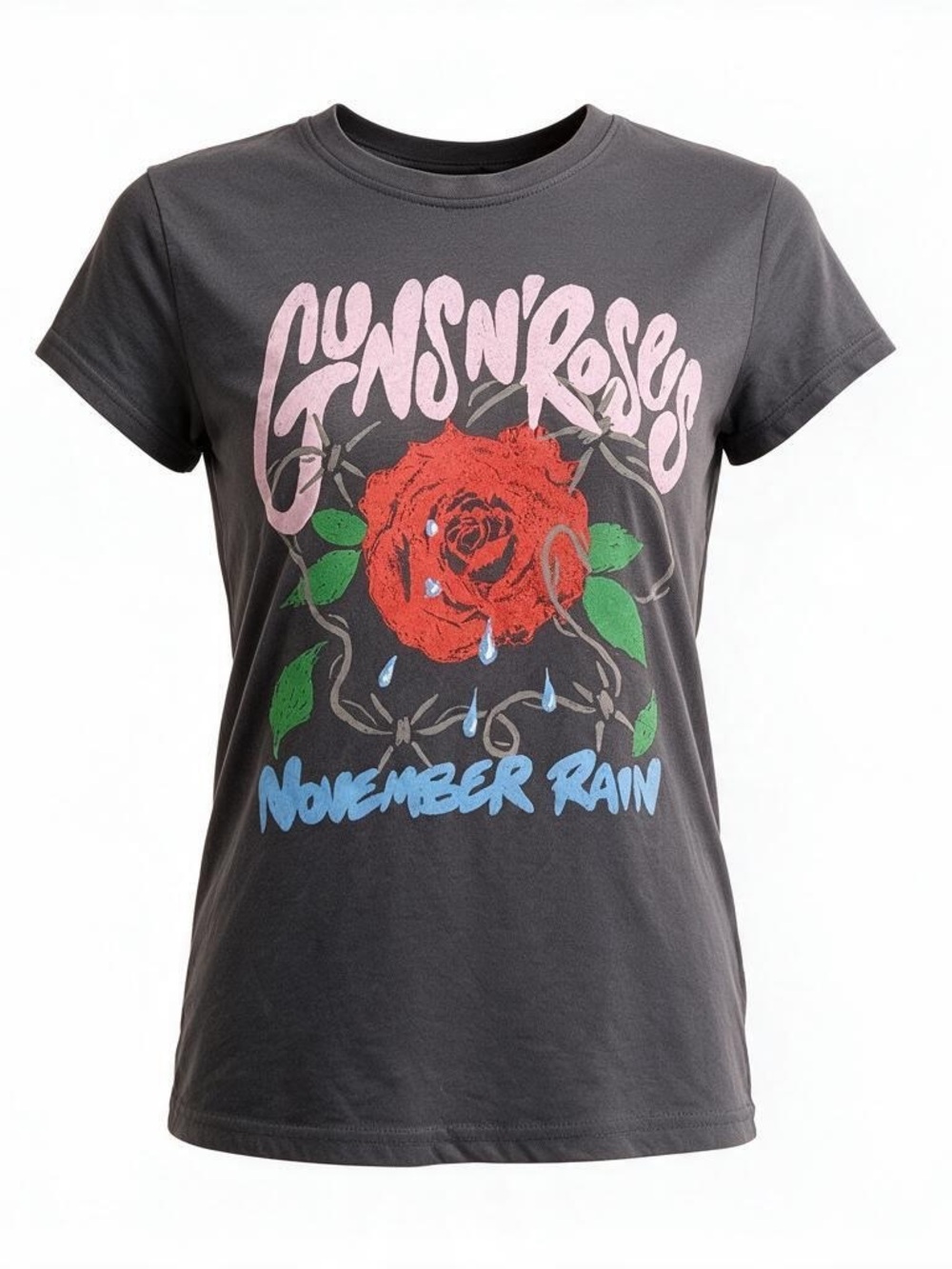 Guns N' Roses November Rain Graphic Tee - Charcoal
